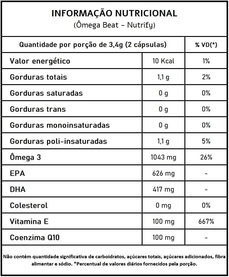 Ômega Beat TG Concentrado + Coq10  60 Cápsulas