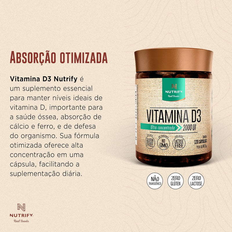 Vitamina D3 + TCM Nutrify – Absorção Premium