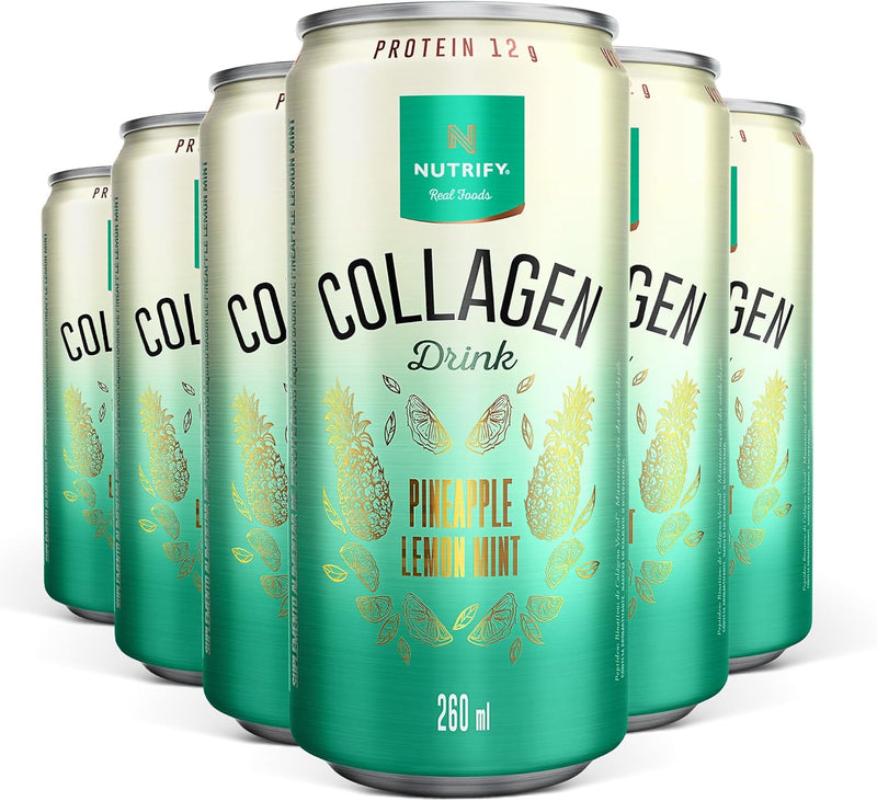 Bebida de Colágeno - Abacaxi com Hortelã e Limão - display com 6 unidades
