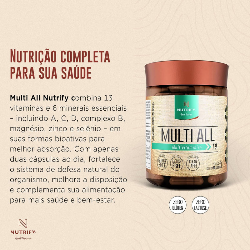 Multivitamínico Multi All 60 Cápsulas -Nutrify