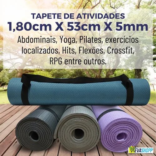 Esteira Para Yoga 1,80mx53cmx5mm