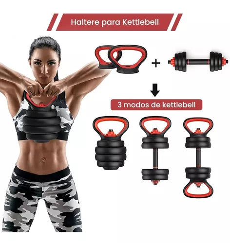 Kit Halteres Ajustáveis 6 em 1 até 40kg
