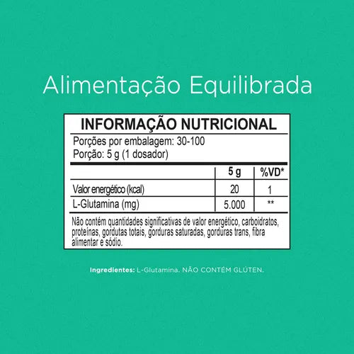 Glutamine L-Glutamina Isolada 100%