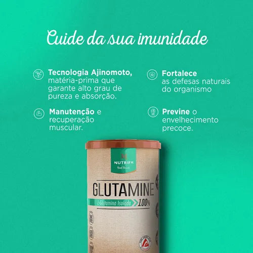Glutamine L-Glutamina Isolada 100%
